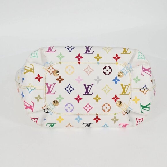 LOUIS VUITTON Monogram Multicolor Annie MM Tote Bag White M40307 LV Auth PP437AM - Picture 7 of 16